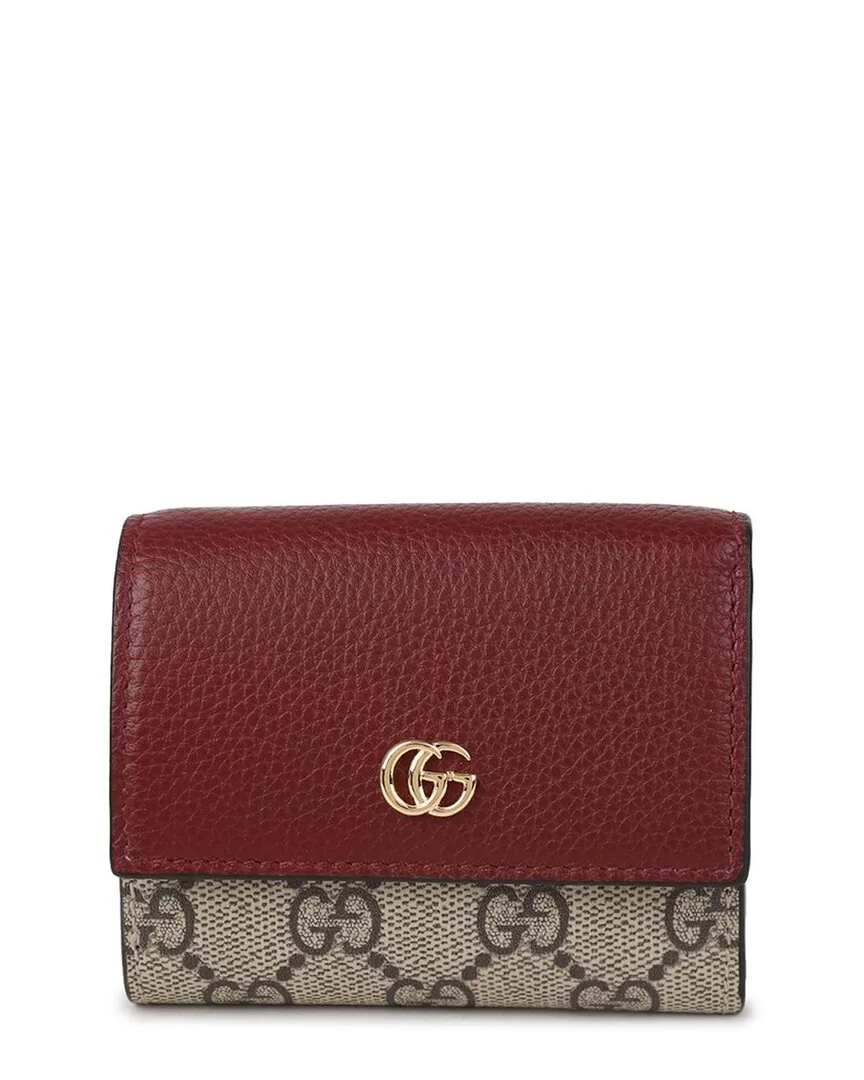 Brown Leather Bicolor Mini Wallet (authentic Pre-Loved) by Gucci