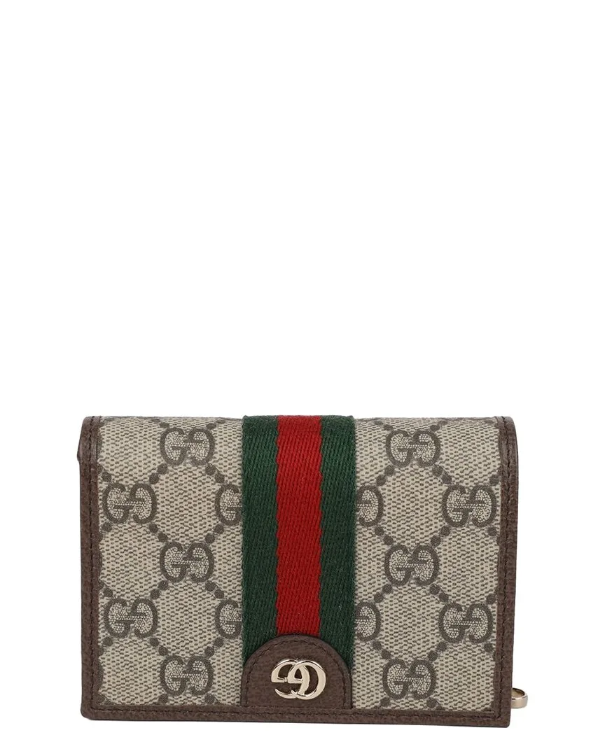 Brown Canvas Ophidia Small Size Wallet (authentic Pre-Loved) by Gucci