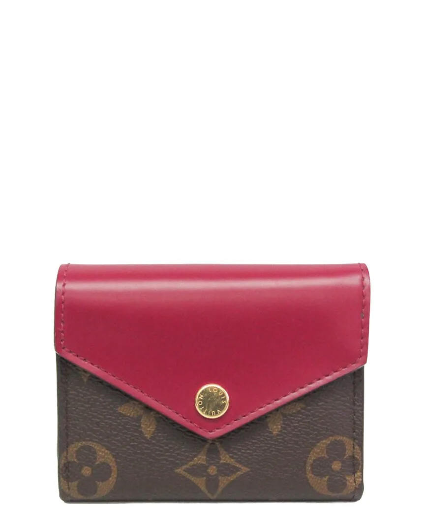 Brown & Fuchsia Monogram Canvas & Leather Zoe Wallet (authentic Pre-Loved) by Louis Vuitton