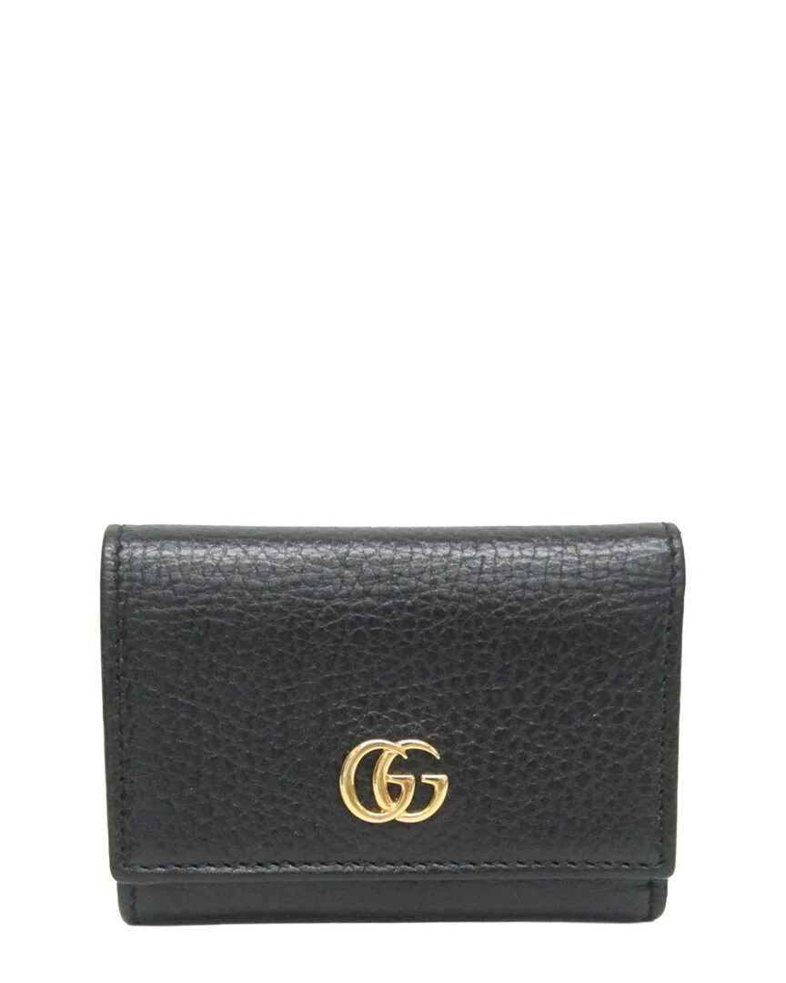 Black Leather Petit Marmont Wallet (authentic Pre-Loved) by Gucci