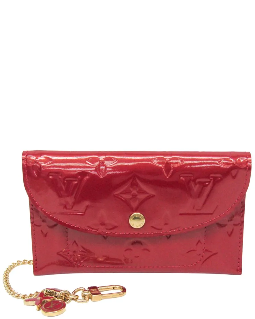 Pomme Damour Monogram Vernis Enveloppe Plat Coin Purse (authentic Pre-Loved) by Louis Vuitton