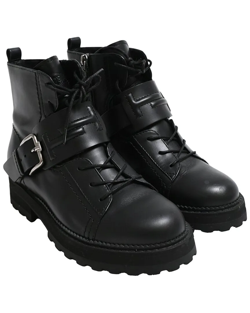 Leather Buckle Strap Bootie (authentic Pre-Loved) by Tod's