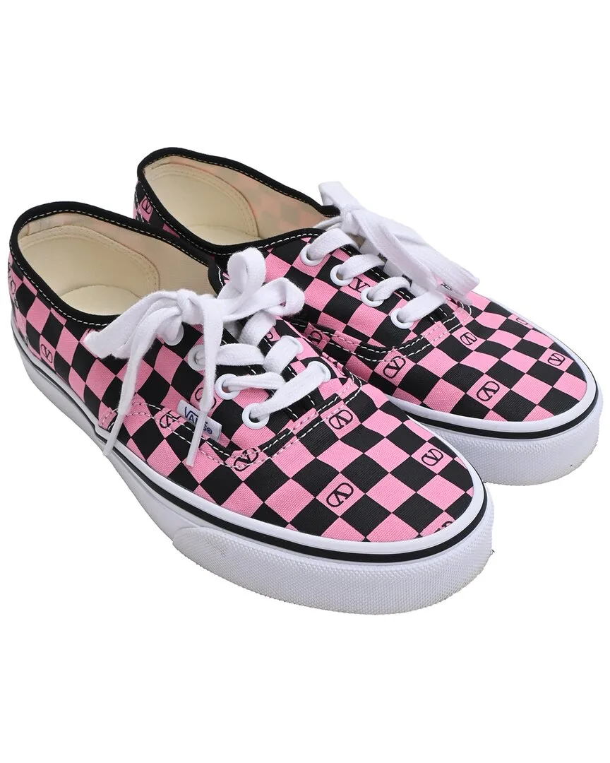 Canvas x Vans Vlogo Checkerboard-Print Sneaker (authentic Pre-Loved) by Valentino