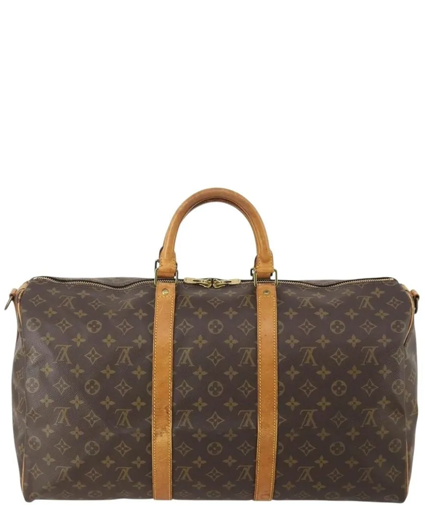 Multicolor Canvas Keepall Bandouliere Travel Bag (authentic Pre-Loved)