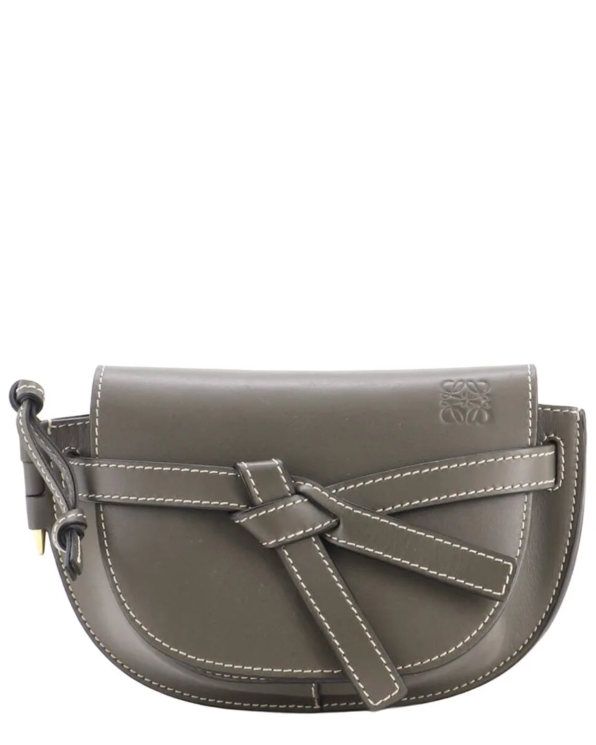 Green Leather Gate Belt Bag Mini (authentic Pre-Loved) by LOEWE