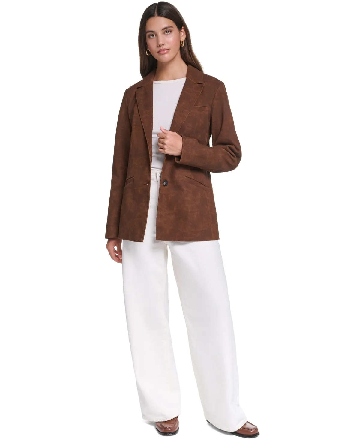 Laydown Collar Single-Breasted Blazer by Levi's