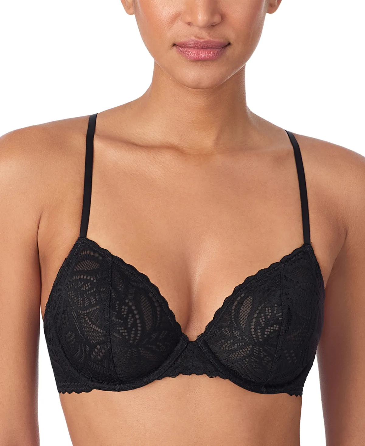 Lace Deco Unlined Underwire Bra by DKNY