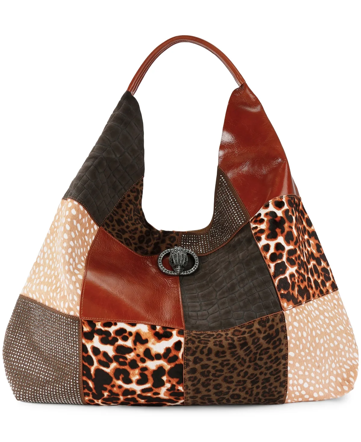 Large Leather Patchwork Chelsea Hobo Handbag by Kurt Geiger