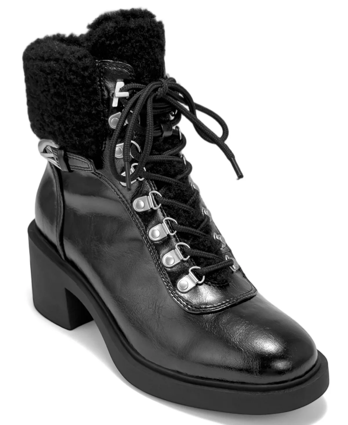 Gilmor Block Heel Combat Booties - Shearling by Aerosoles