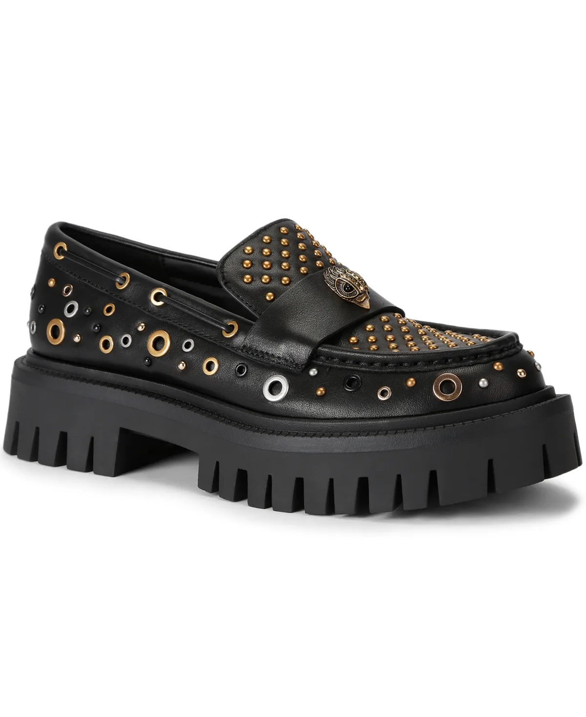 London Studded Chunky Slip-On Loafers by Kurt Geiger