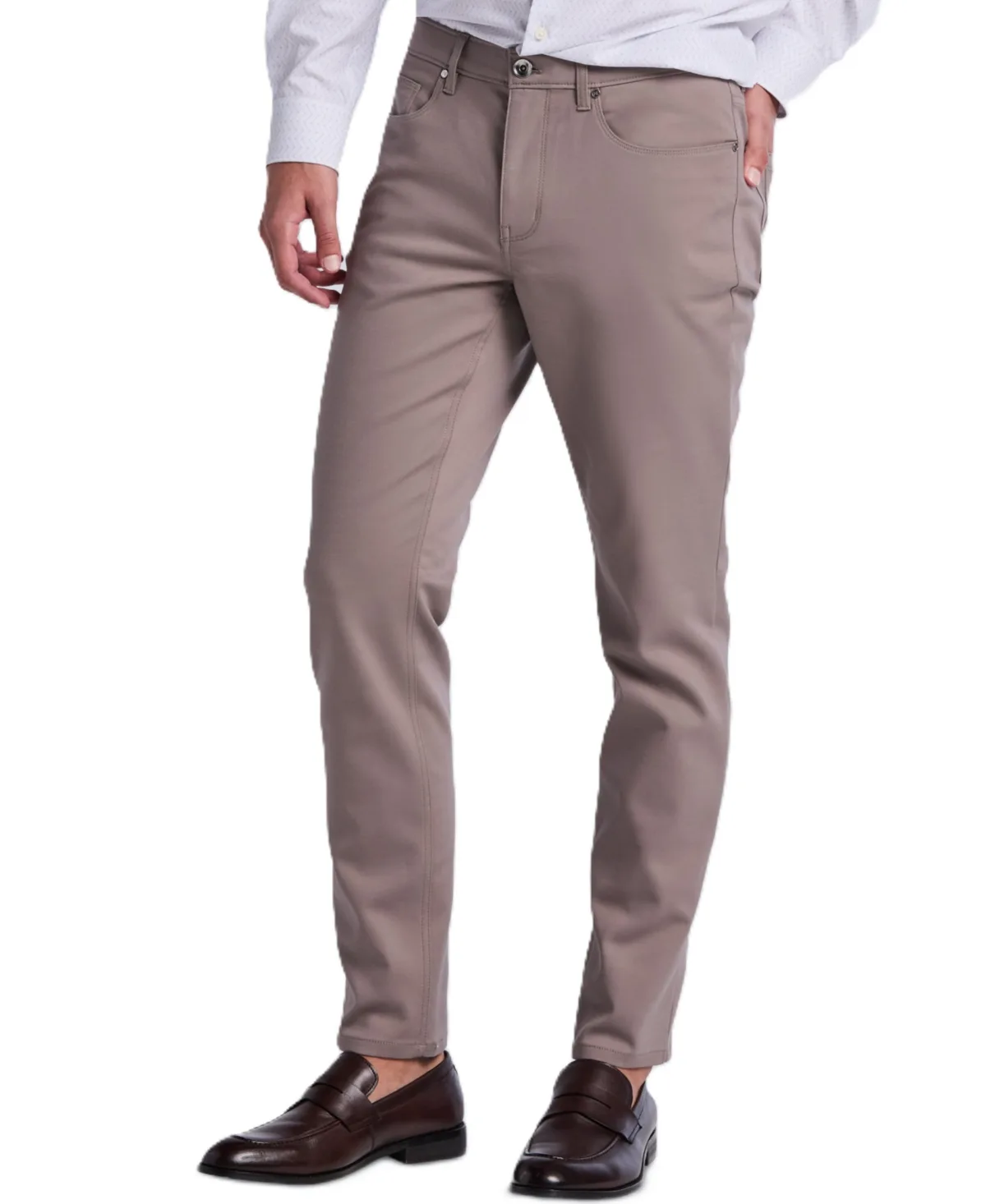 Double-Weave Slim-Fit 5-Pocket Pants by Perry Ellis
