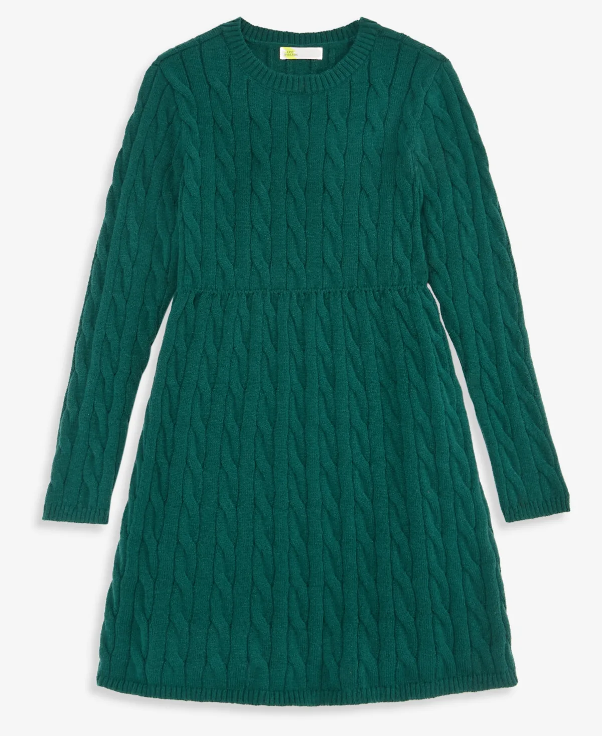 Dreamyarn Cable-Knit Fit & Flare Sweater Dress by Epic Threads