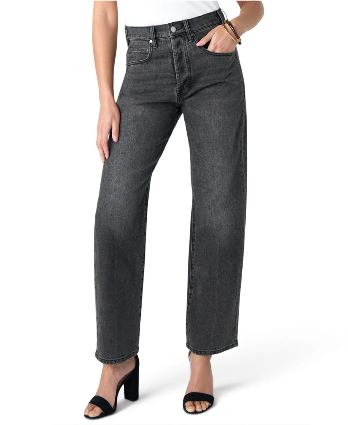 Maisie High-Rise Straight-Leg Denim Jeans by Liverpool Los Angeles