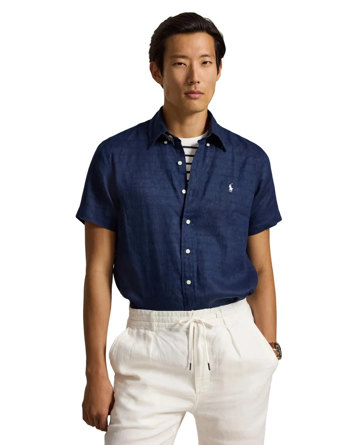 Short-Sleeve Linen Button-Up by Polo Ralph Lauren