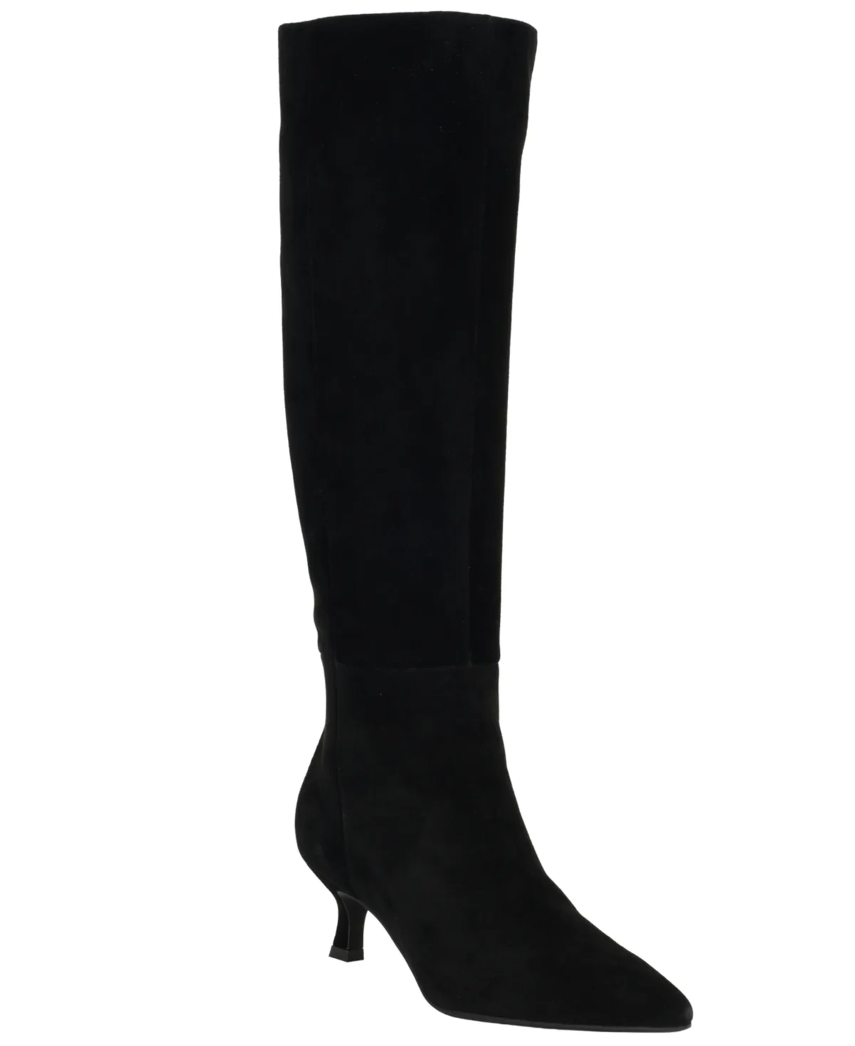 Akenzie Wide Calf Suede Kitten Heel Tall Dress Boots by Calvin Klein