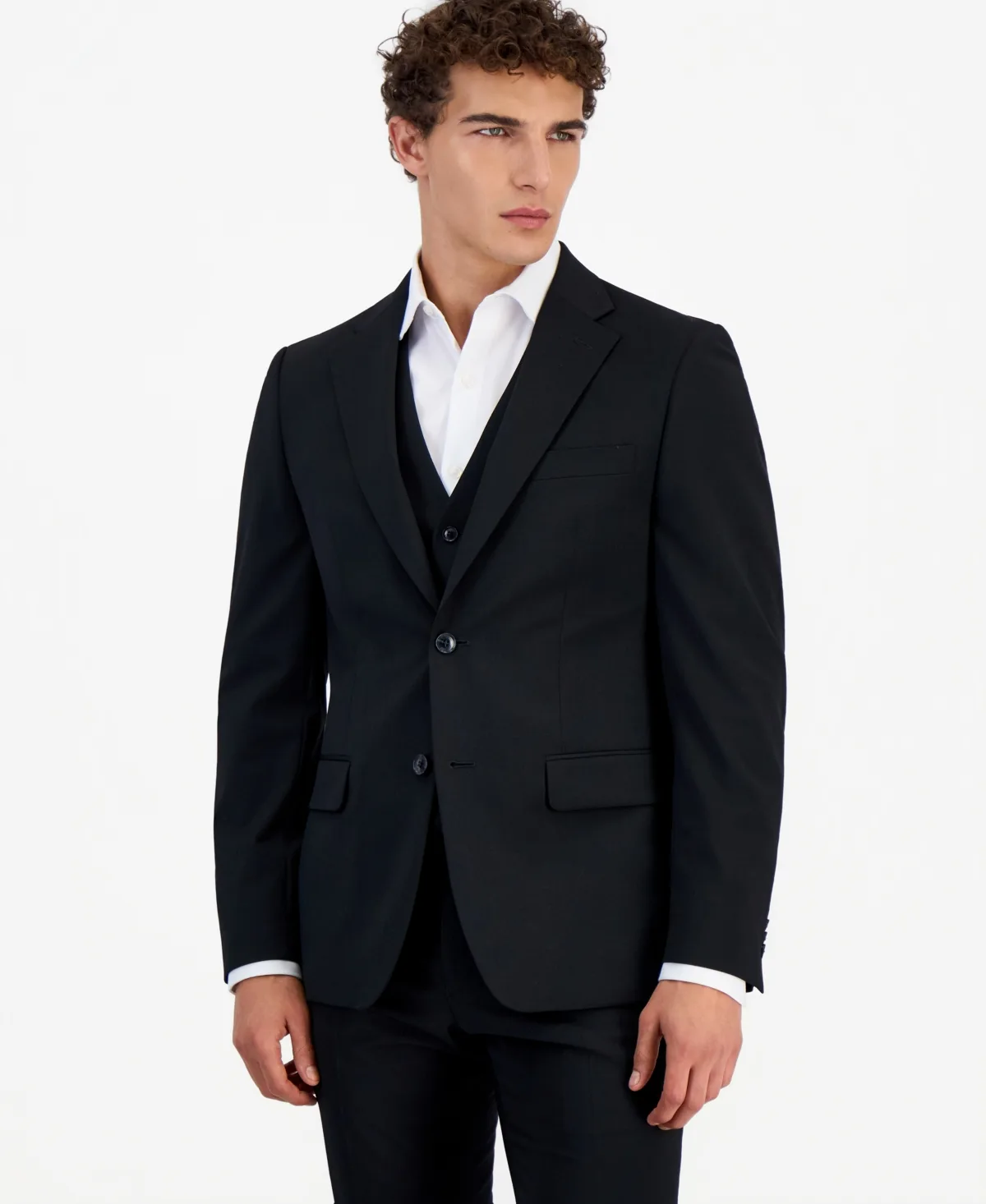 Modern-Fit Wool Th-Flex Stretch Suit Separates Jacket by Tommy Hilfiger