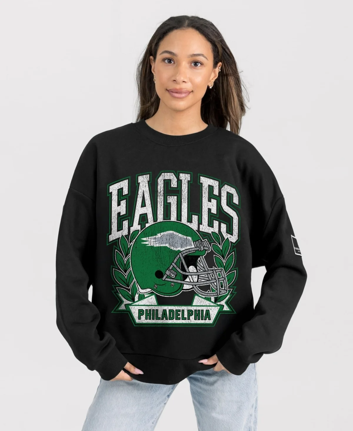 Philadelphia Eagles Victory Lane Oversized Fleece Sweatshirt by Gameday Couture