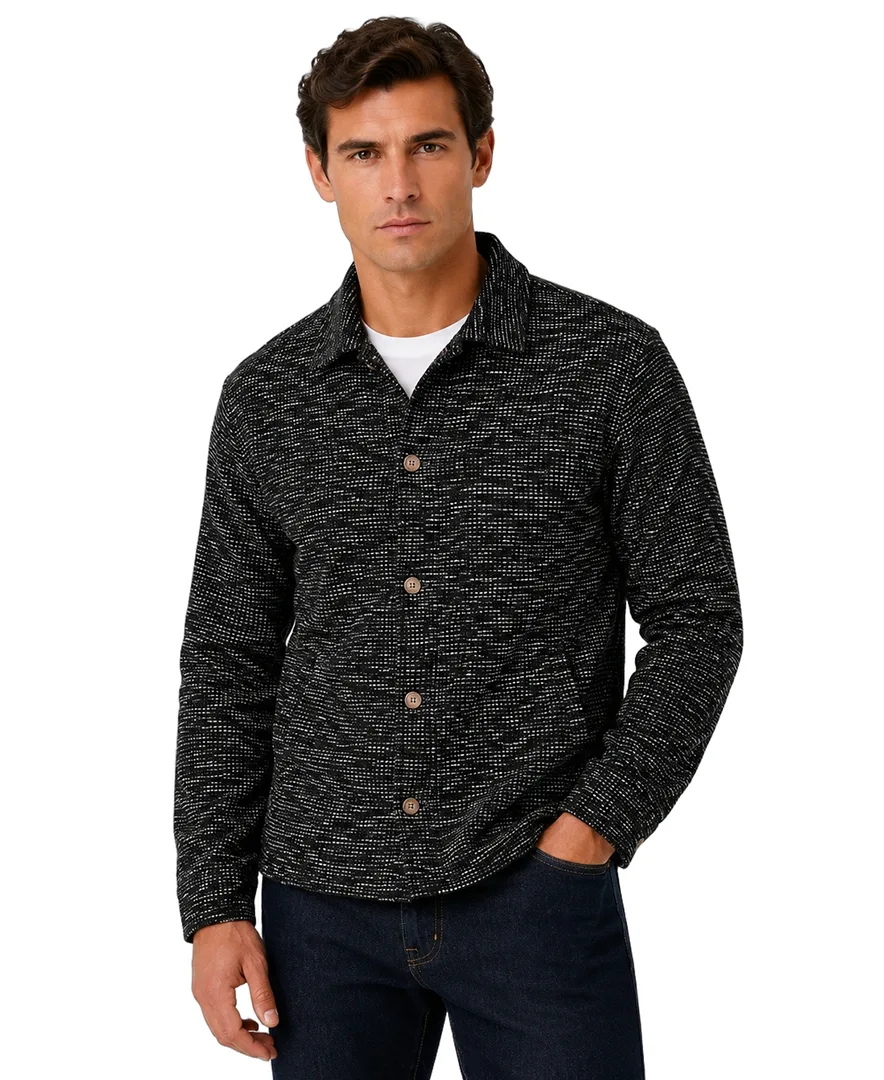 Crosshatch Regular-Fit Shirt Jacket