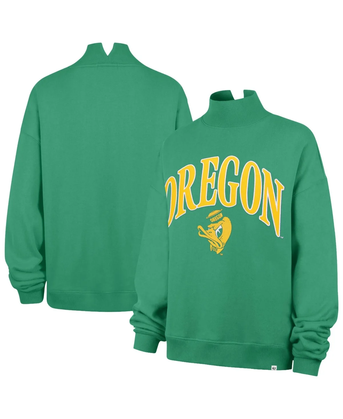 Oregon Ducks Mock Neck Screen-Print Sweatshirt by 47 Brand
