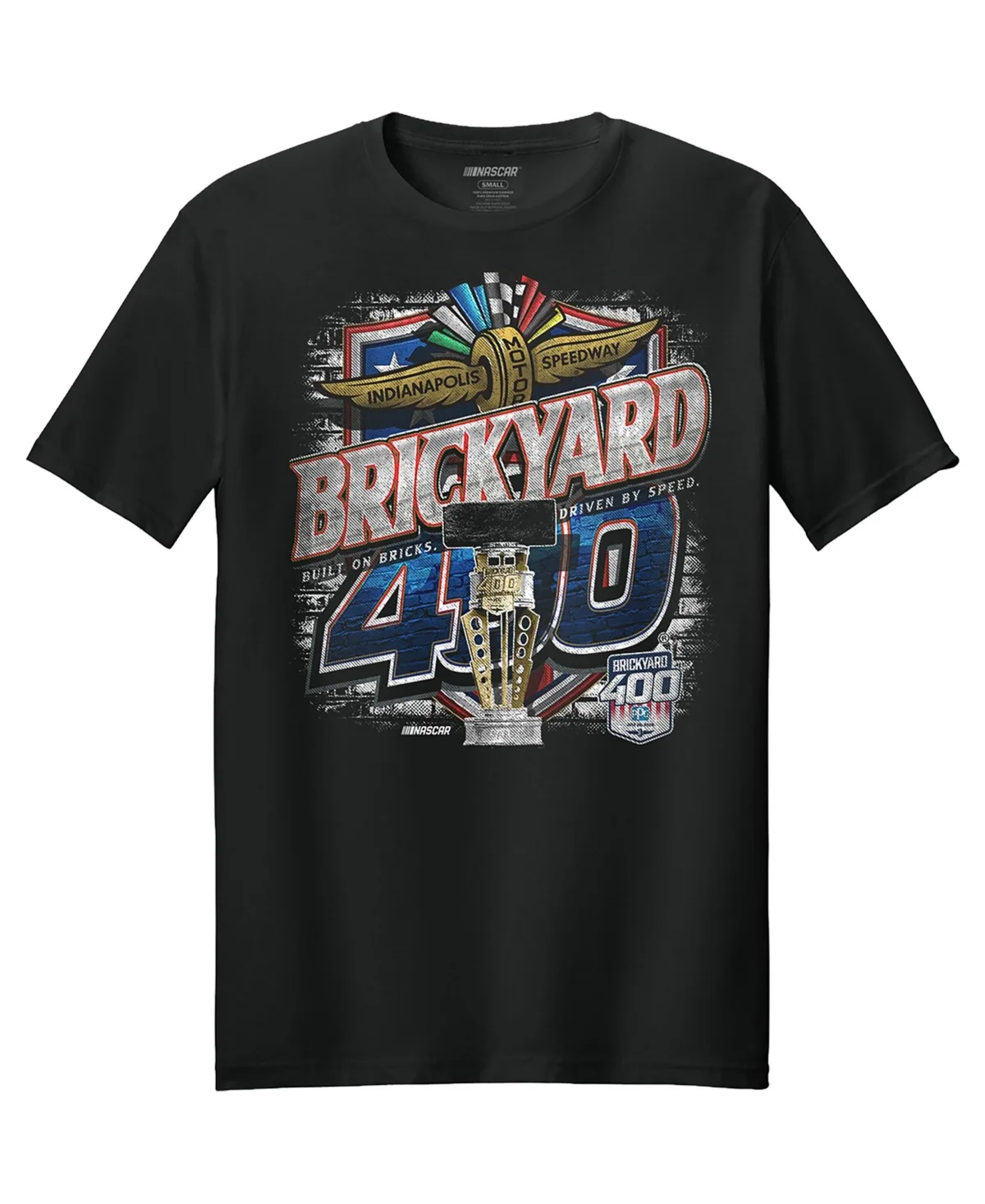 Nascar Brickyard 400 Screen-Printed Distressed T-Shirt by Classic Ink