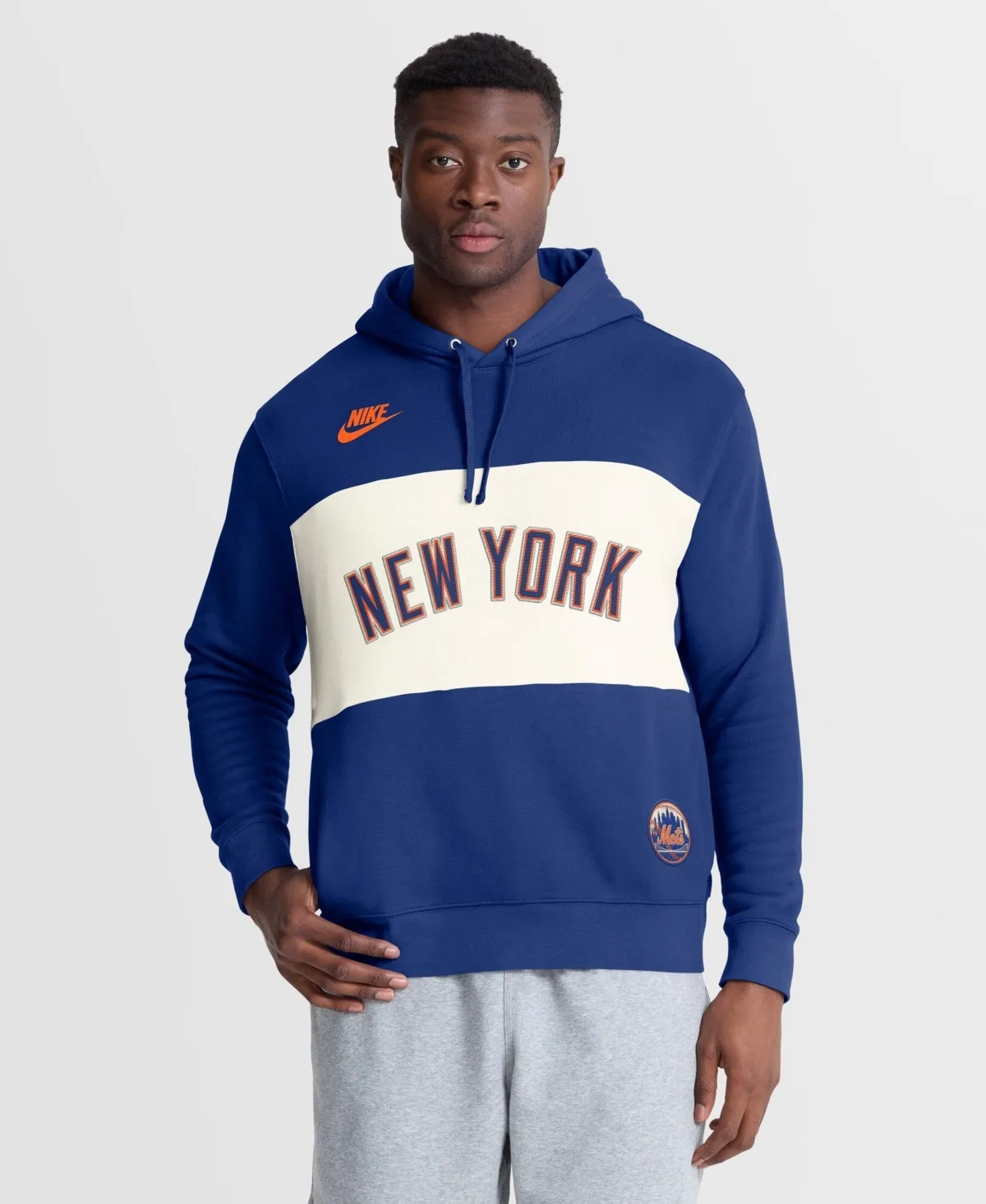 New York Mets 1998-2011 Cooperstown Collection Legacy Color-Block Hoodie by Nike