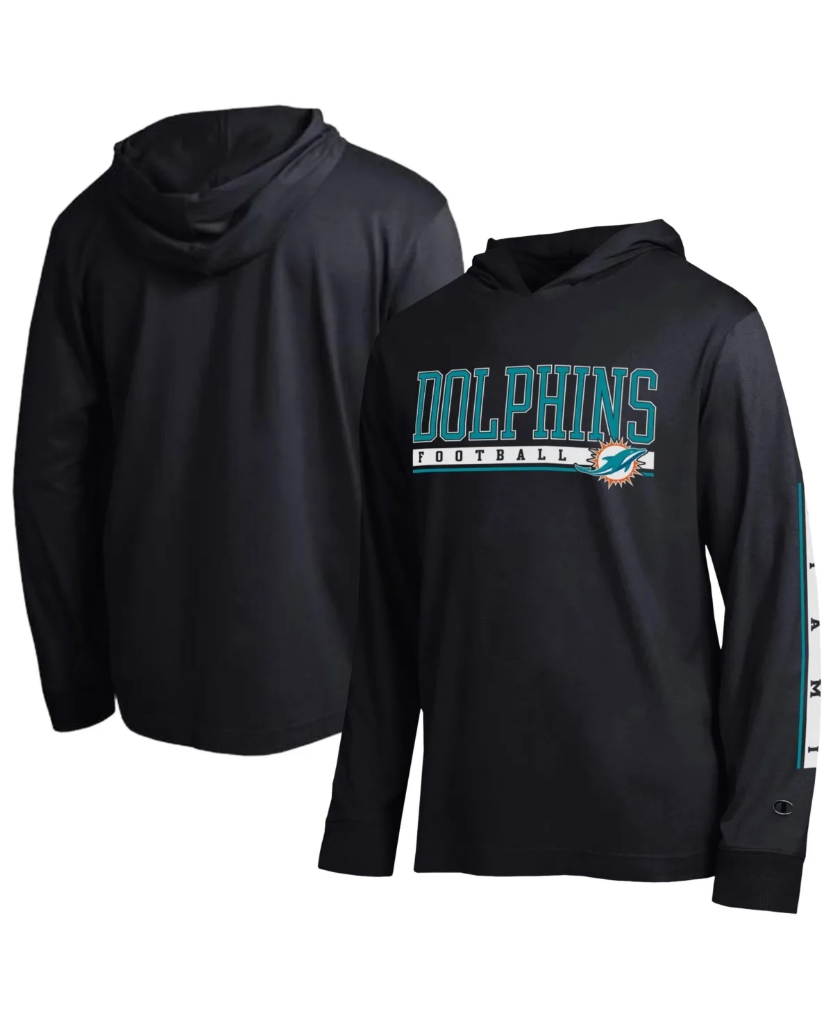 Miami Dolphins All Star Long-Sleeve Hooded T-Shirt by Champion