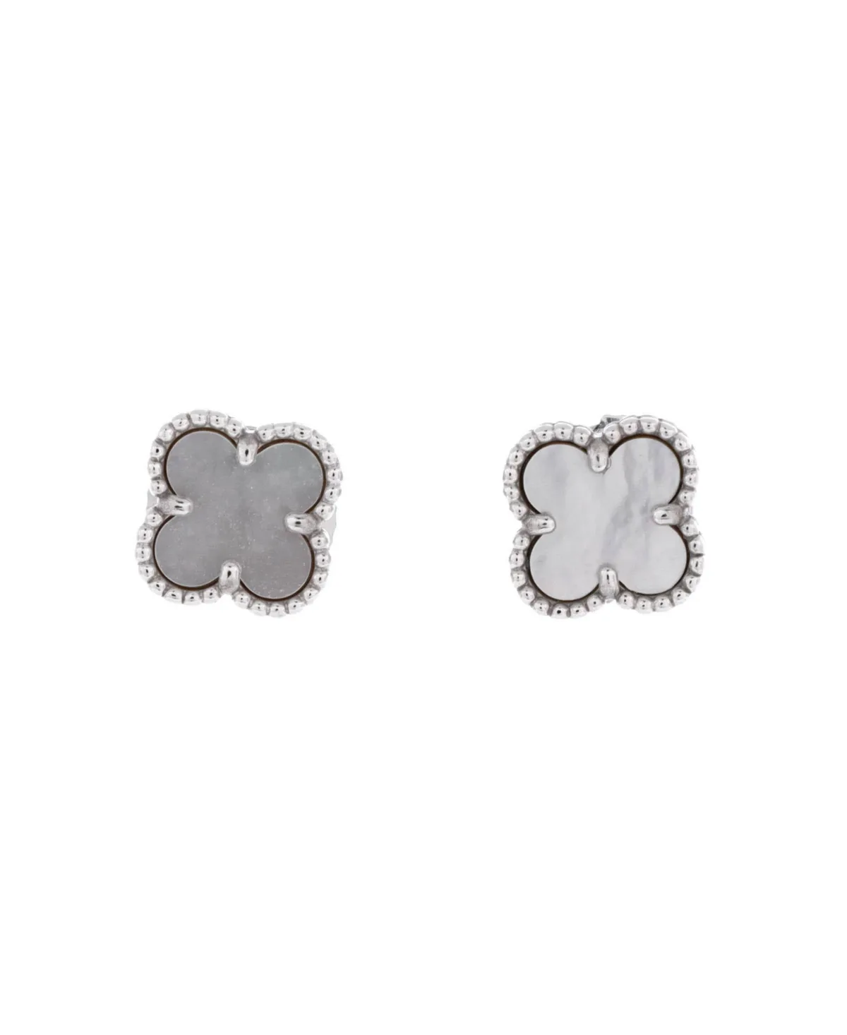 Pre-Owned Van Cleef & Arpels Sweet Alhambra Stud Earrings - 18k White Gold