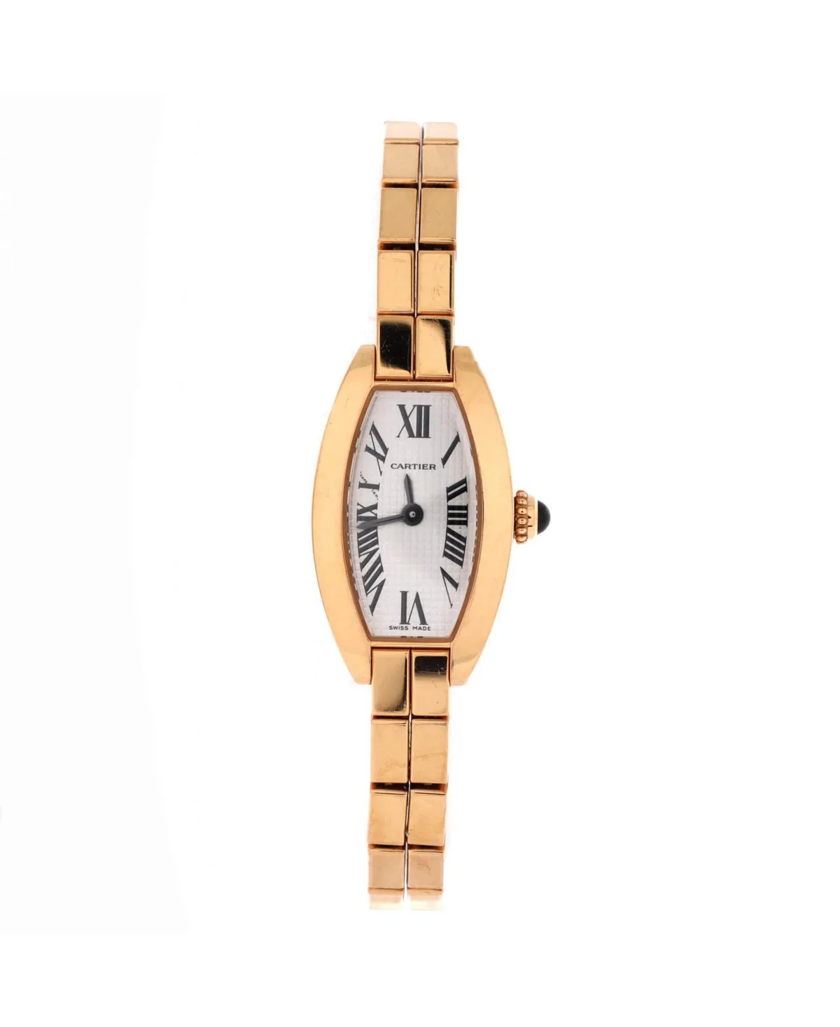 Pre-Owned Cartier Mini Tonneau Lanier Quartz Watch in Gold 16mm by Cartier's