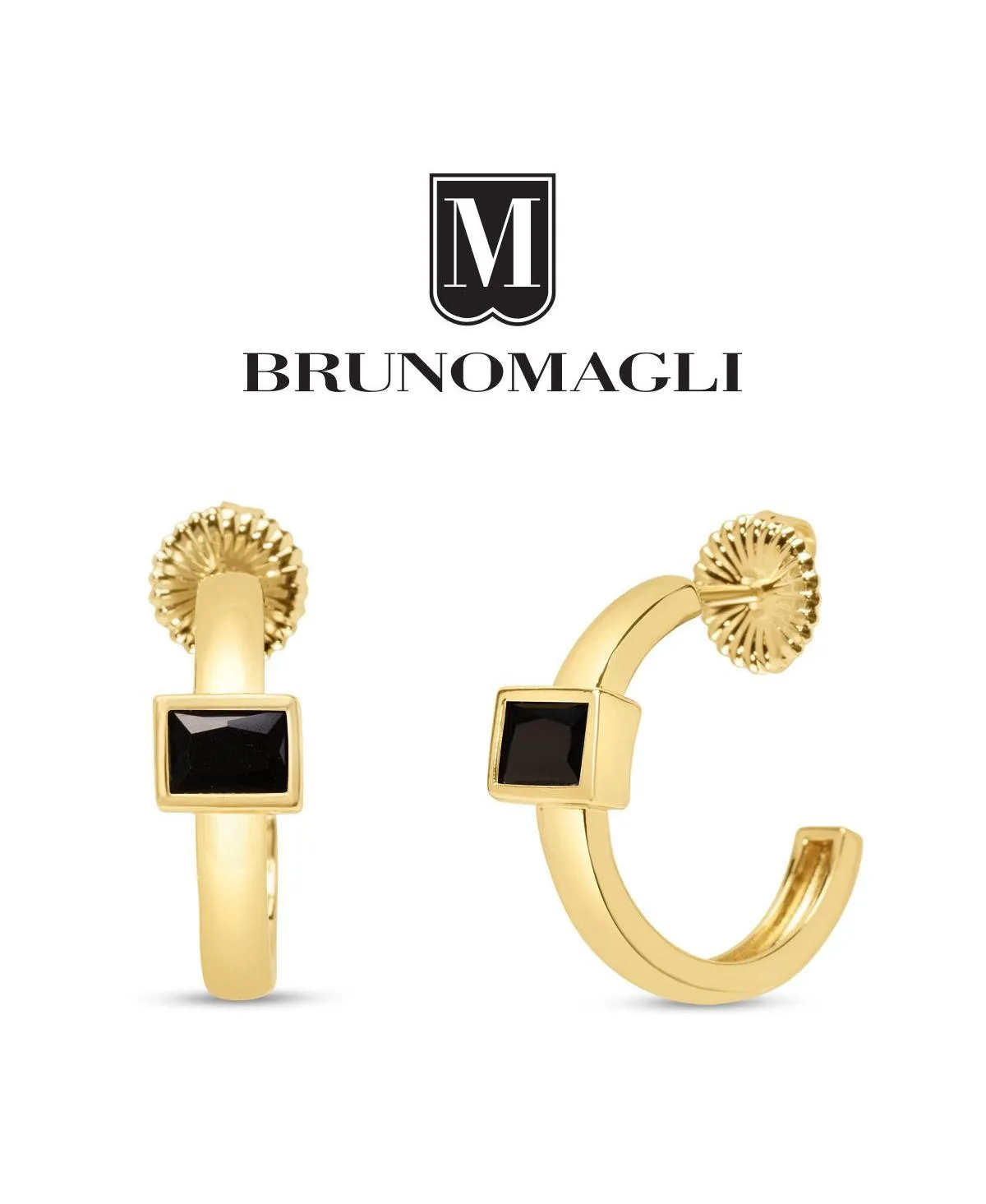 Crystal Felecia Hoop Dangle Earrings by Bruno Magli
