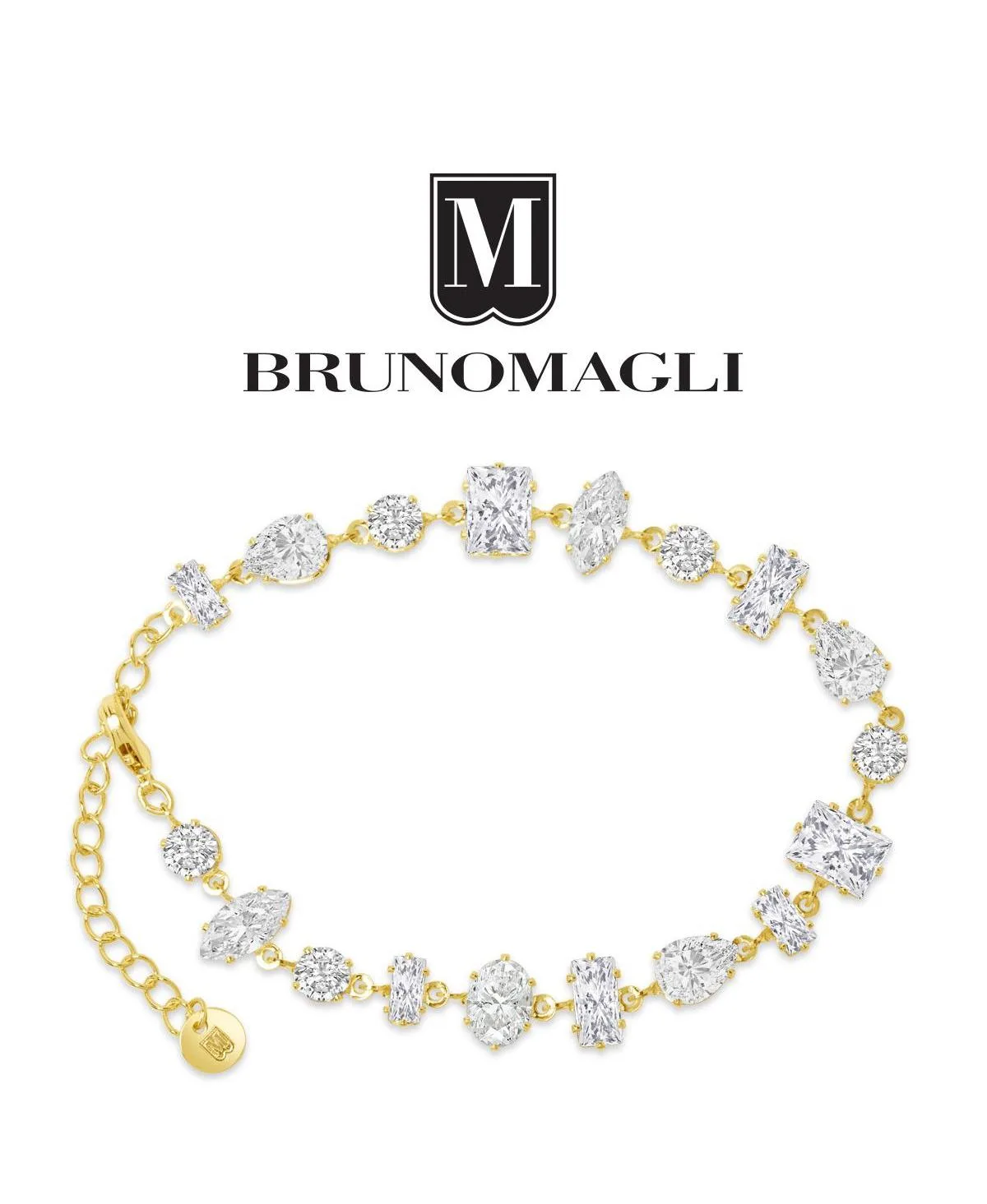 Crystal Adjustable Gold-Tone Renata Bracelet by Bruno Magli