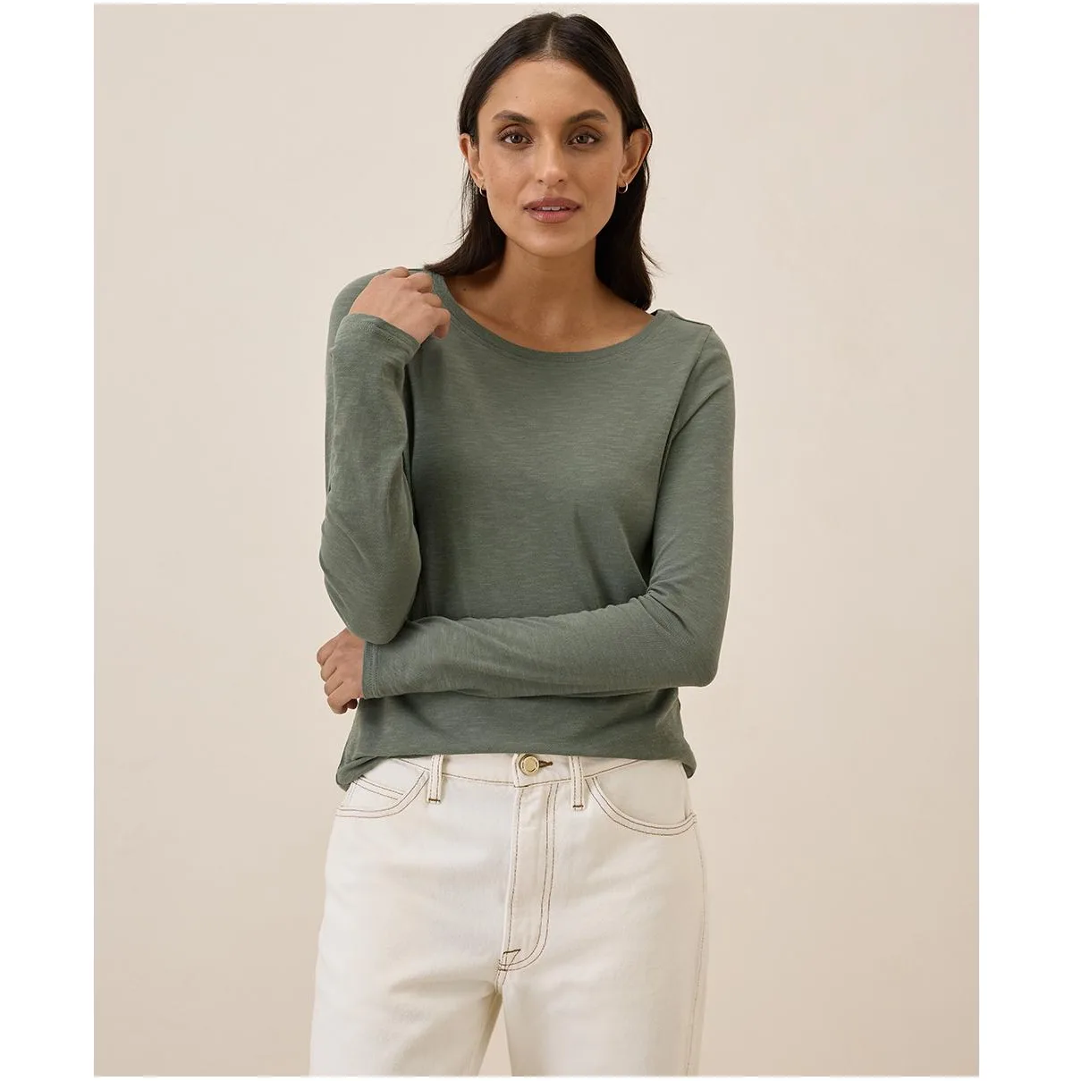 Organic Cotton Featherweight Slub Long Sleeve Tee by Pact