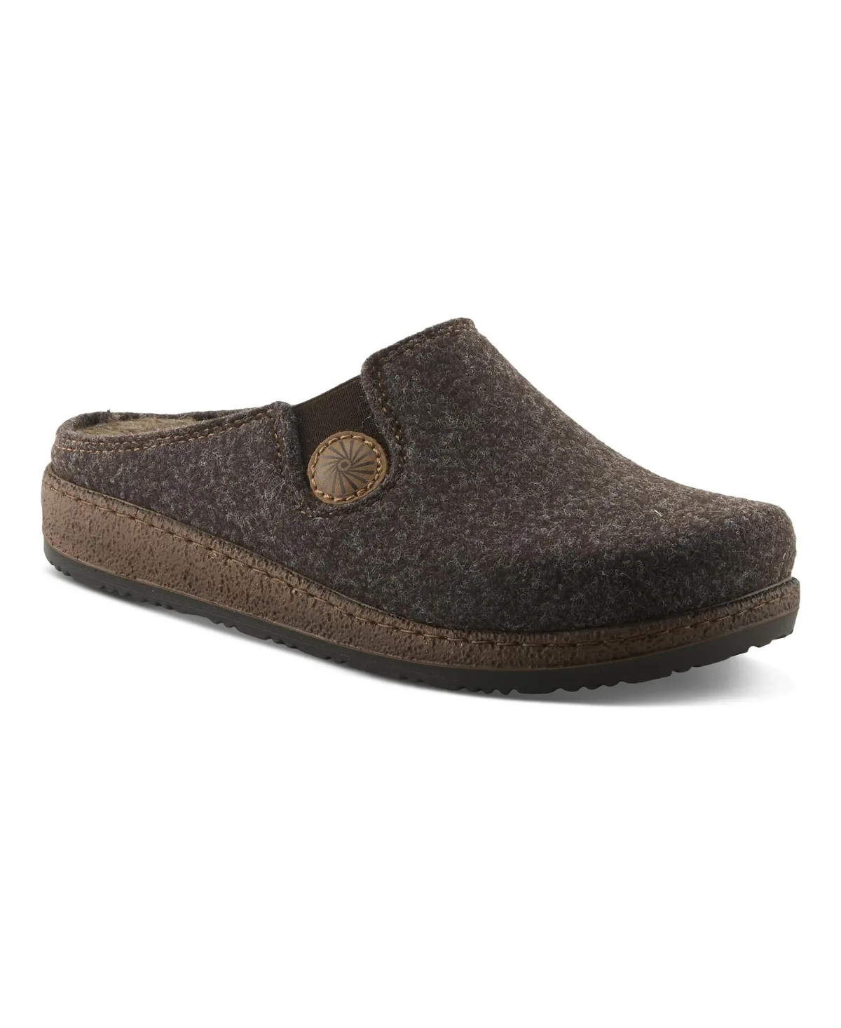 Cozily with Faux Fur Padded Lining Slide Clog