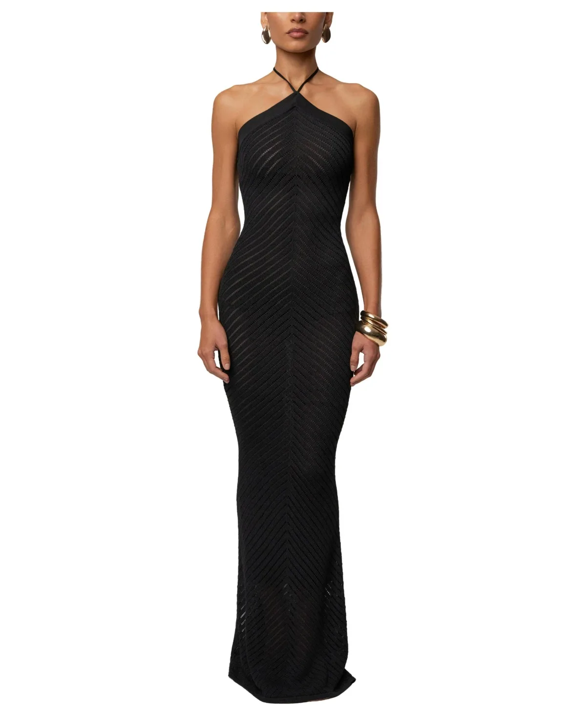 Late Hour Halter Maxi Dress by Jluxlabel