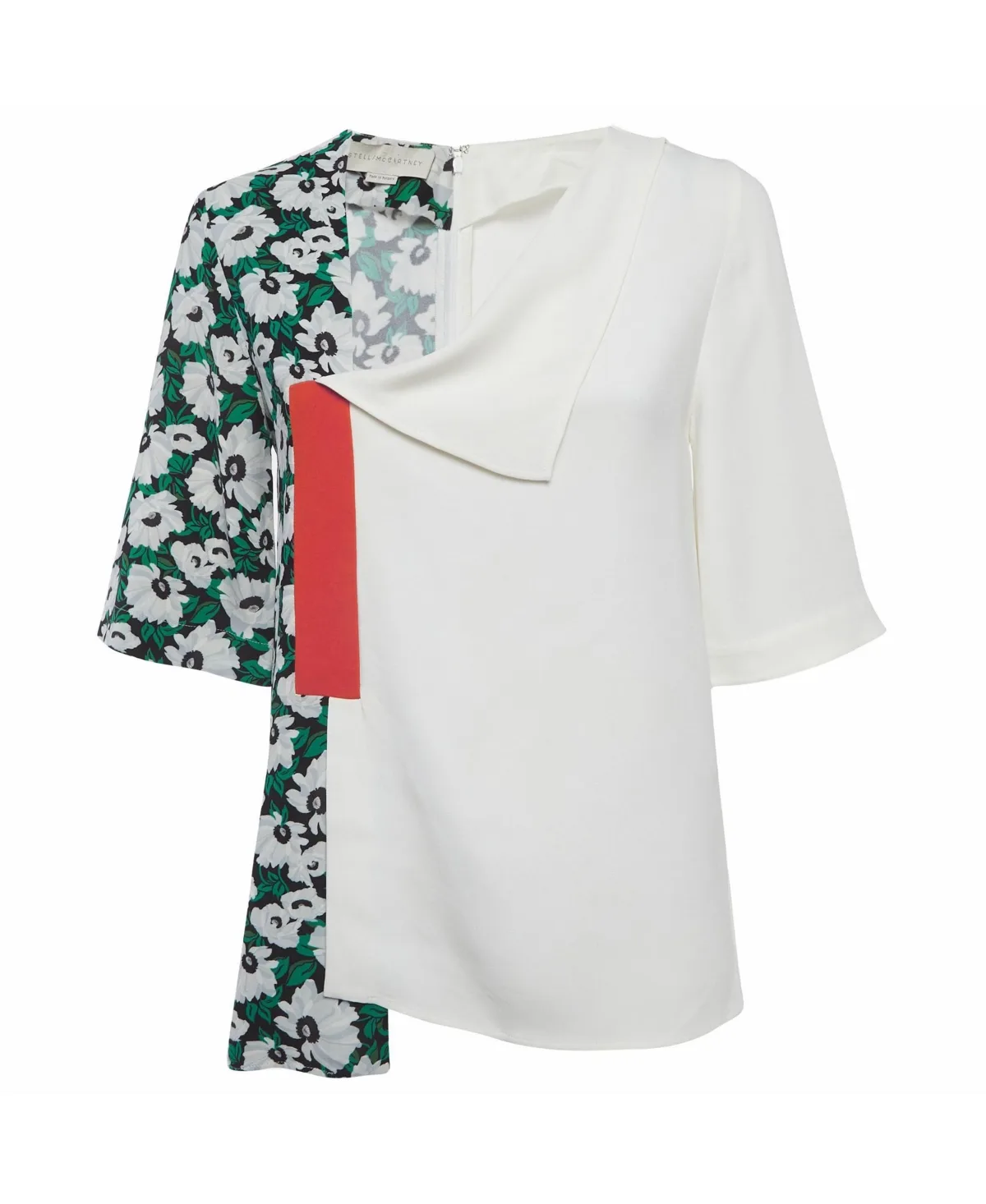 Pre-Owned Asymmetrical Floral Print Crepe Top by Stella McCartney