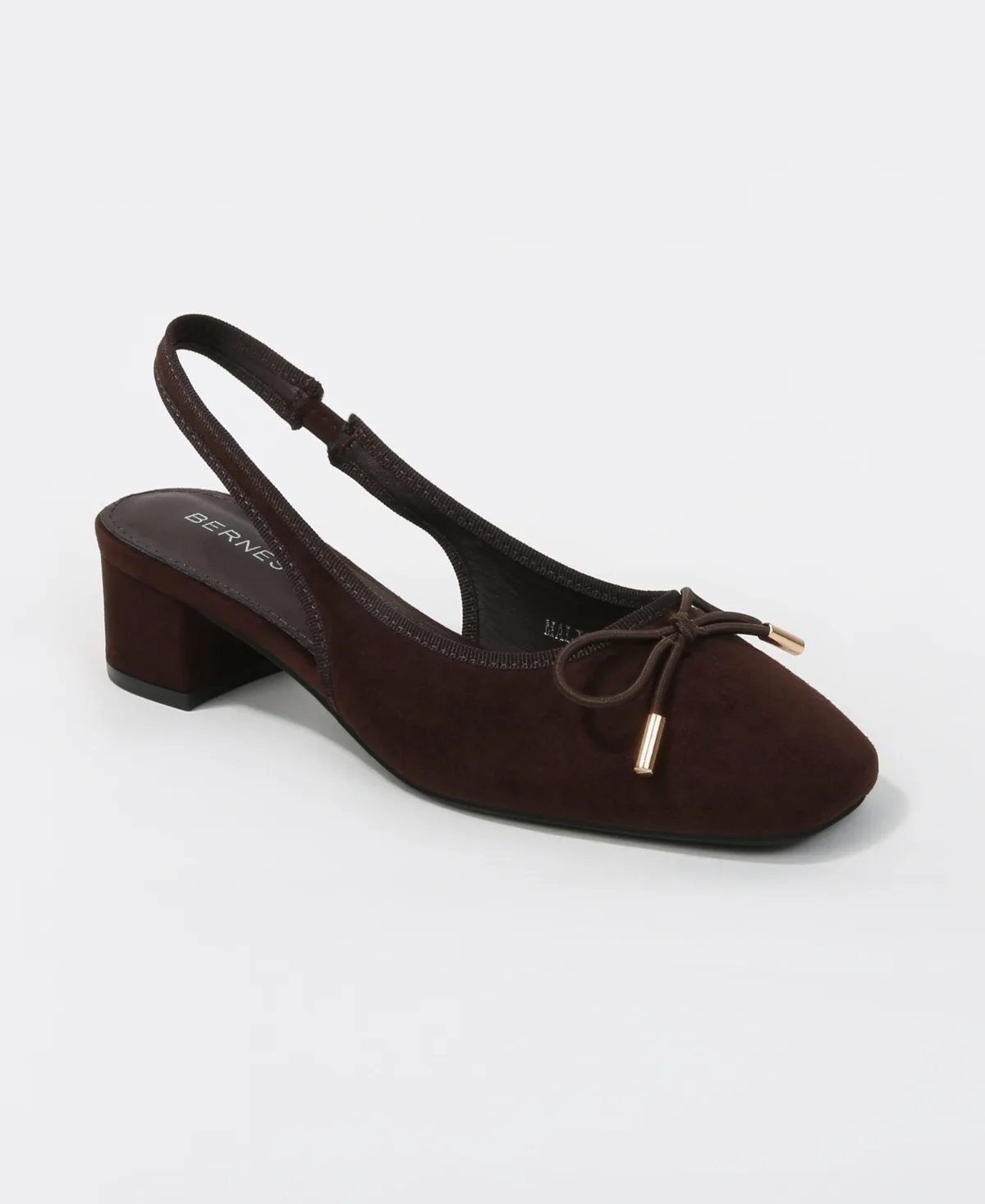 Maliyah Bow Accent Block Heel Slingback Pumps by Berness