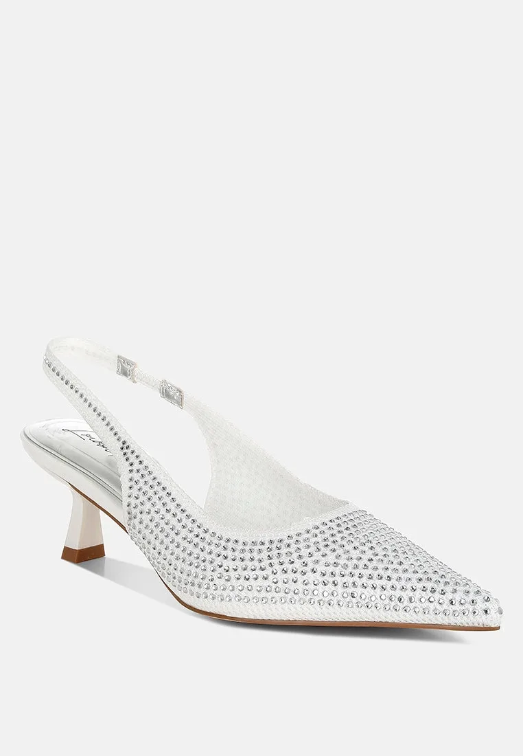Julep Flyknit Rhinestone Slingback Sandals by London Rag