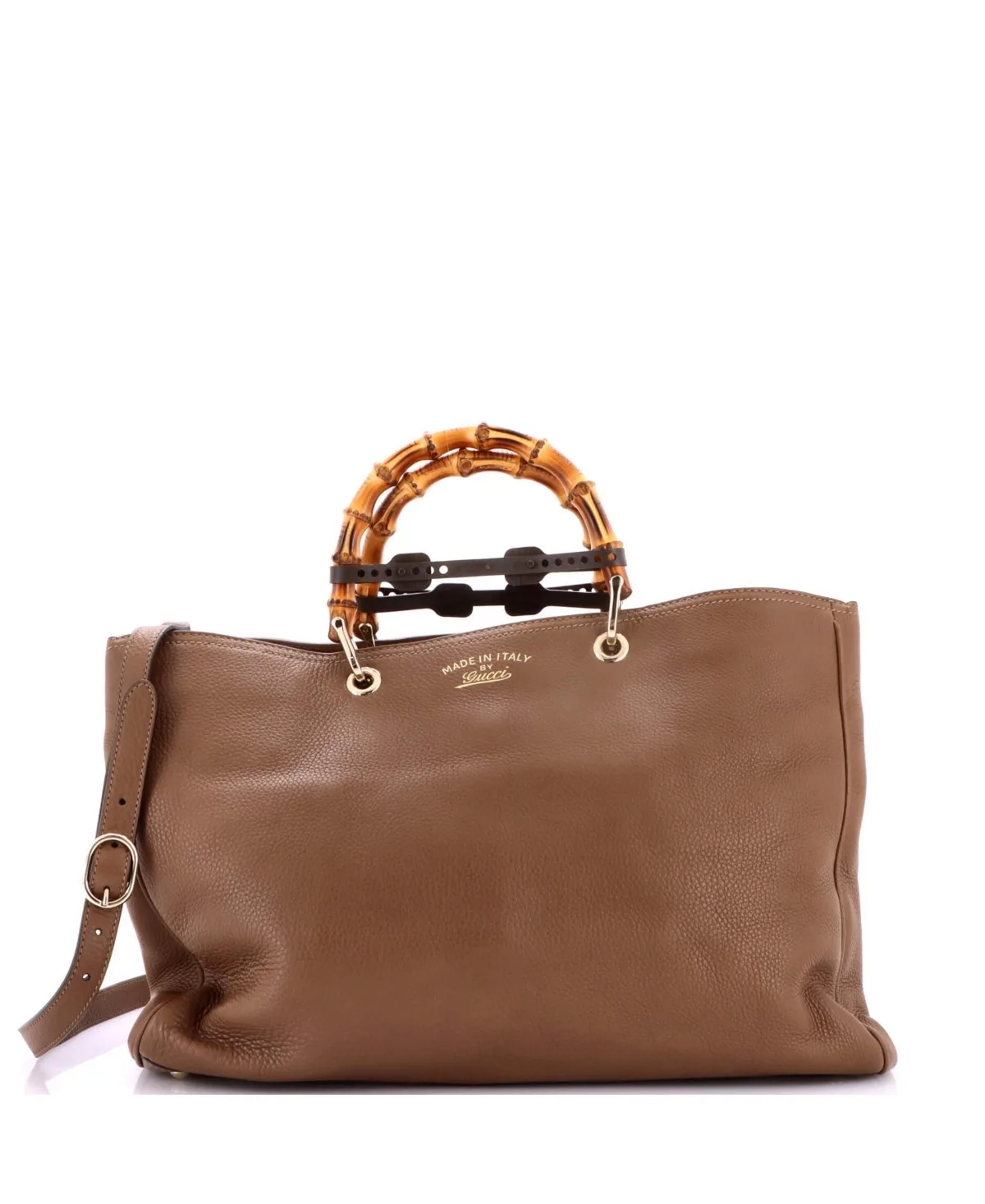 Large Bamboo Shopper Tote Leather (Pre-Owned) by Gucci