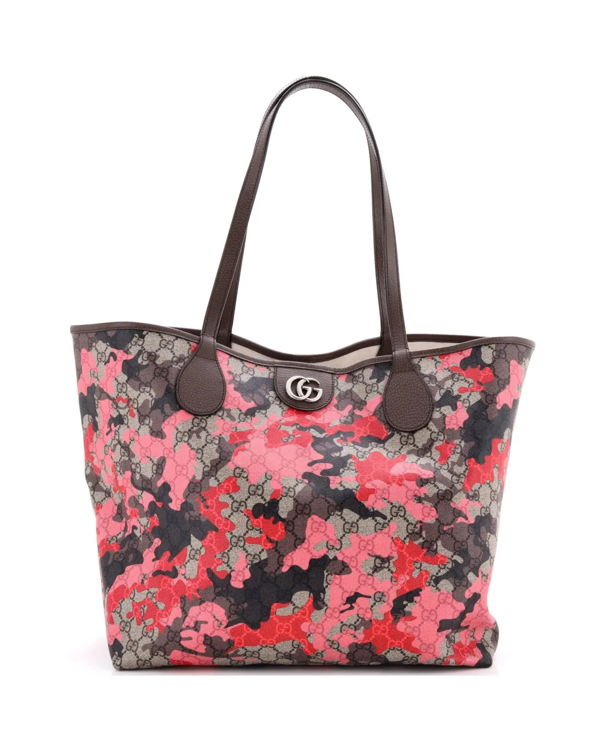 Large Ophidia GG Open Tote GG Camouflage Coated Canvas (Pre-Owned)