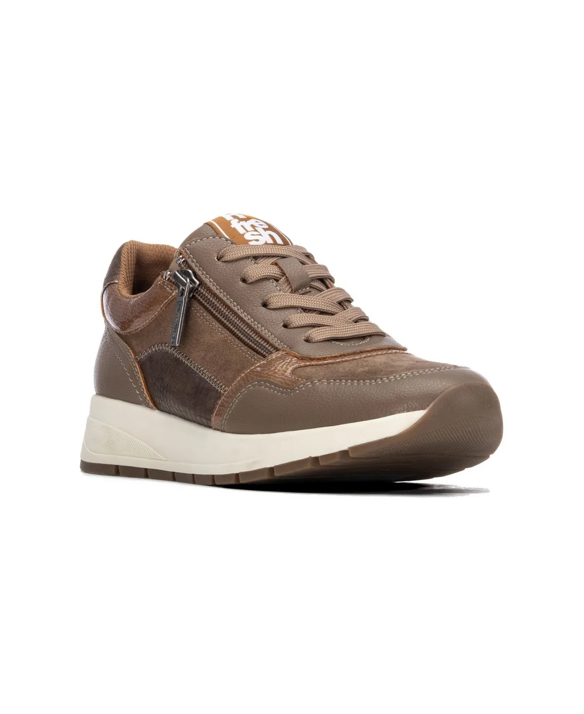 Refresh Collection Wedge Side-Zipper Sneakers by Xti