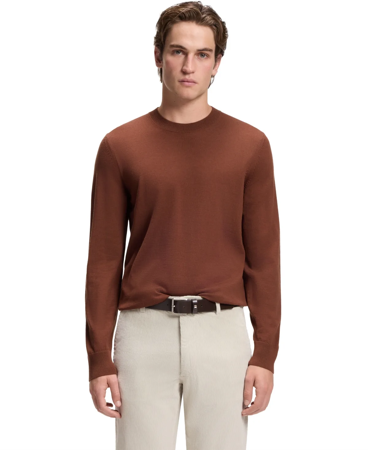 Merino-Wool Regular-Fit Sweater by Hugo Boss