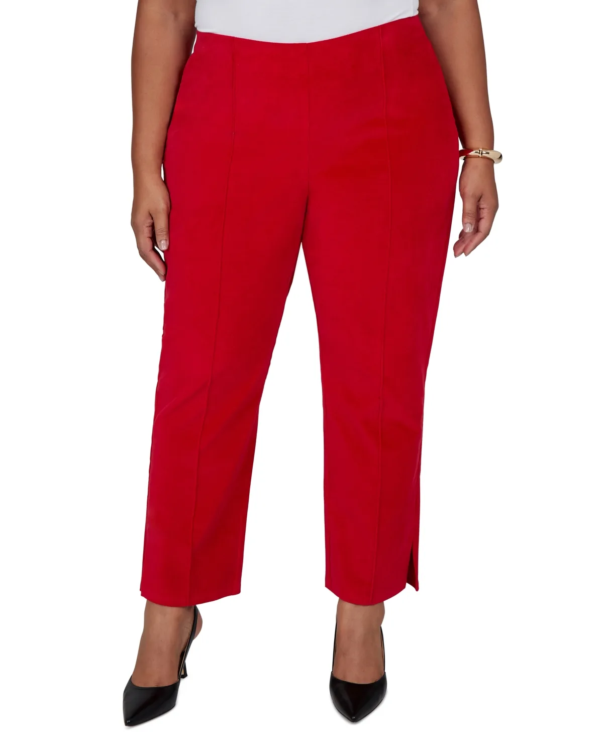 Pull-On Velvet Ankle Pants by Ruby Rd