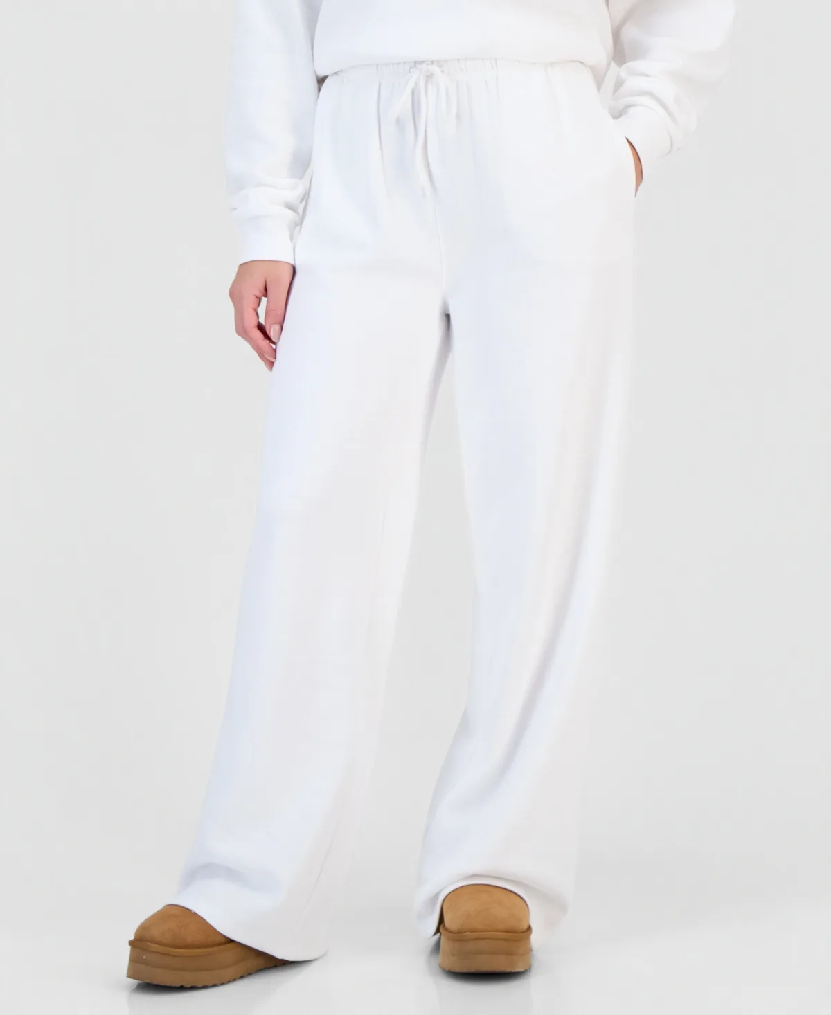 Candycane Wide-Leg Fleece Sweatpants by Rebel Veil