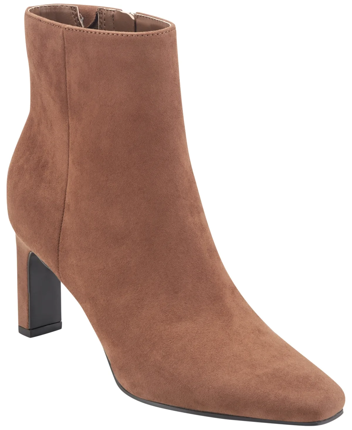 Kraze Snip Toe High Heel Dress Booties - Tan Suede by Marc Fisher