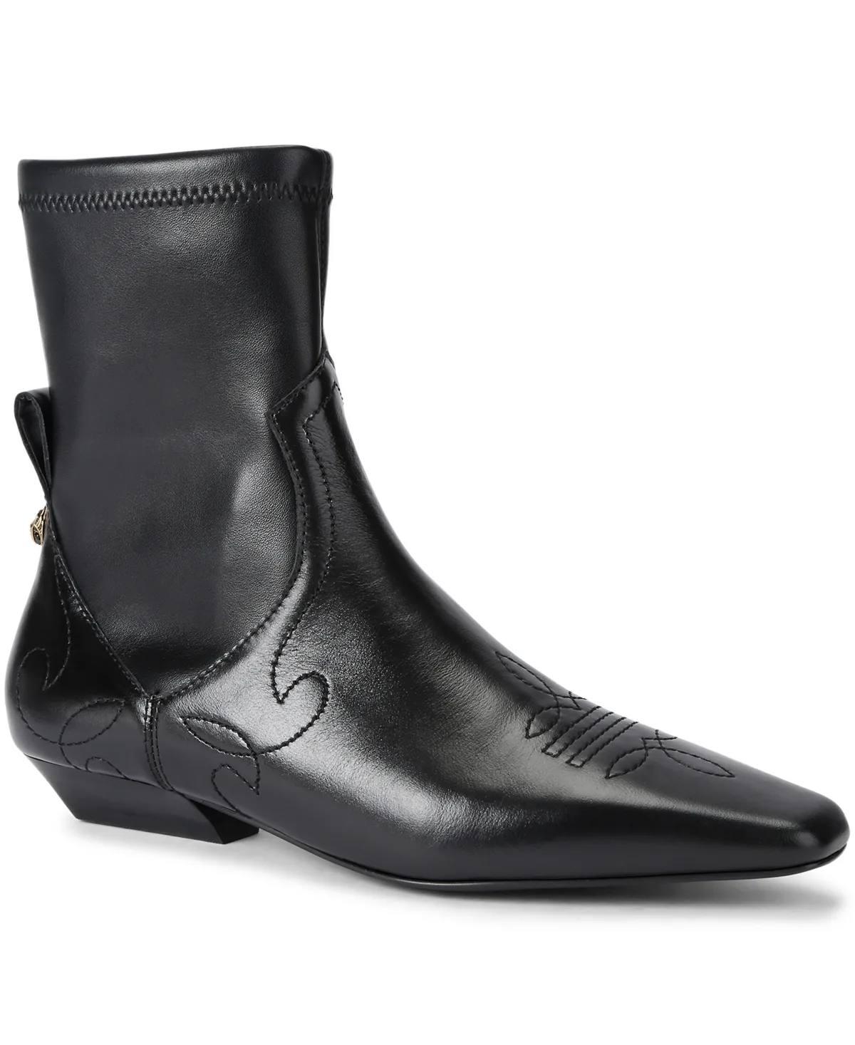 London Leather Western-Inspired Jude Square Toe Booties by Kurt Geiger
