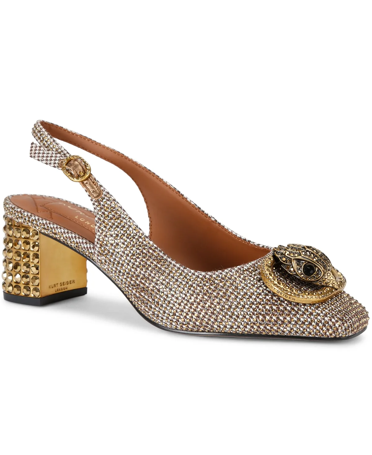 London Chelsea Block Heel Slingback Pumps