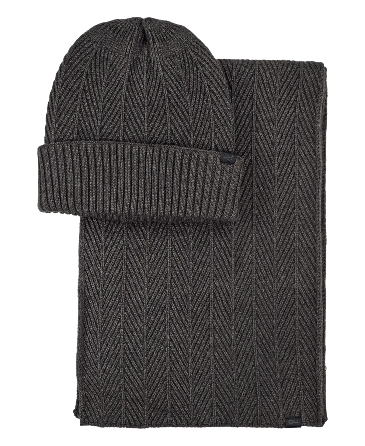 Herringbone Beanie and Scarf, 2-Piece Set by Kenneth Cole