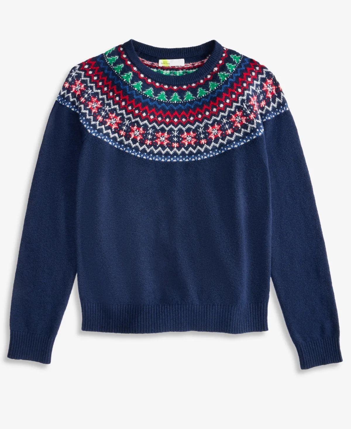 Crewneck Long-Sleeve Fair Isle Sweater by Epic Threads