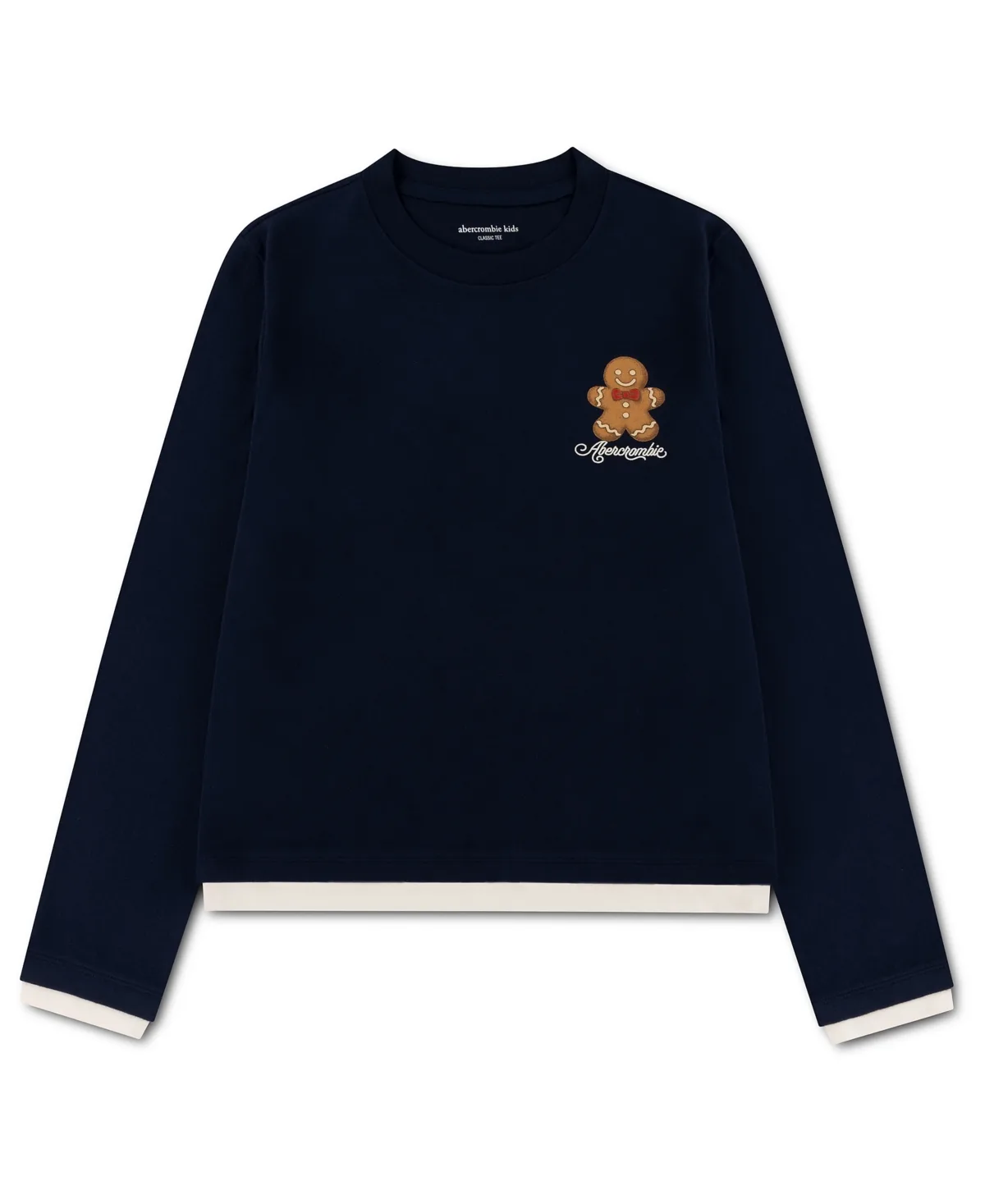 Cookies Twofer Long-Sleeve Contrast-Underlayer T-Shirt by Abercrombie Kids
