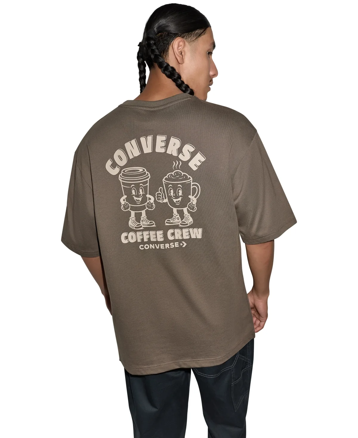 Coffee Crew Graphic Crewneck T-Shirt by Converse