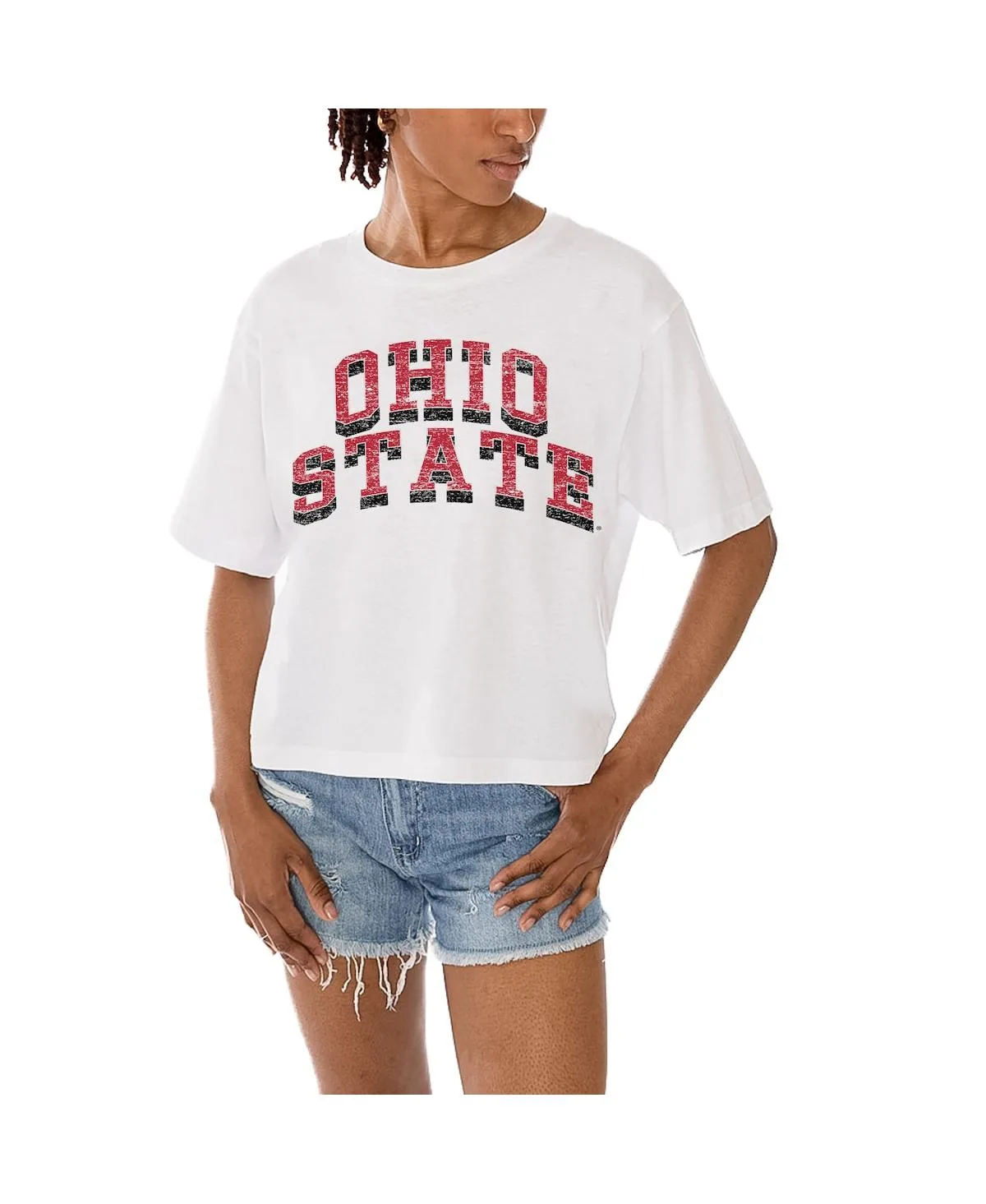 Ohio State Buckeyes Claim to Fame Boxy Cropped T-Shirt by Gameday Couture